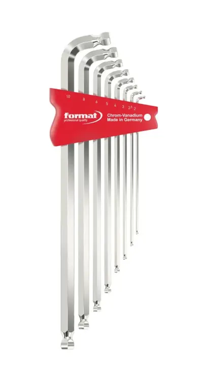 Zástrčné šesťhranné kľúče (inbus) na oboch stranách 2-10x mm FORMAT (EDE58580020)