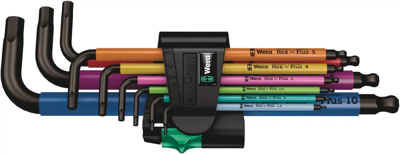Wera 073593 Sada šesťhranných kľúčov Wera 950 SPKL/9 SM N Multicolour SB, metrická (W05073593001)
