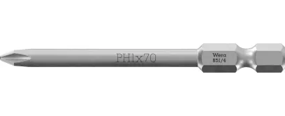 Wera 059755 Bit PH 1 – 851/4 Z. Skrutkovací bit 1/4 Hex, 70 mm pre krížové skrutky Phillips (W05059755001)
