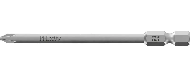 Wera 059760 Skrutkovací bit 1/4" Hex PH 1 x 89 mm, typ 851/4" Z PH na krížové skrutky Phillips (W05059760001)