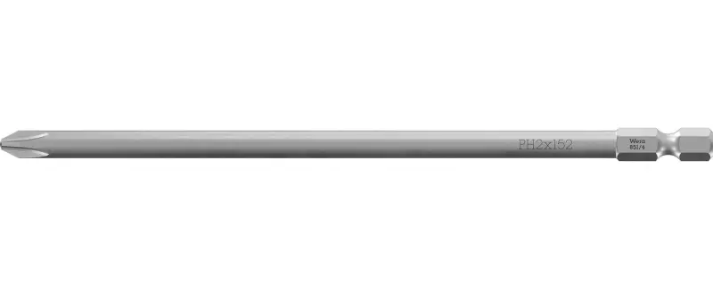 Wera 059786 Bit PH 2 – 851/4 Z. Skrutkovací bit 1/4 Hex, 152 mm pre krížové skrutky Phillips (W05059786001)