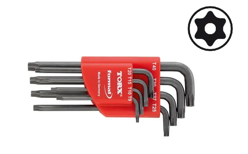 Sada inbusových klíčů s o tvorem, 8 ks T9-T40 FORMA T