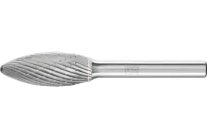 Stopková fréza z tvrdokovu Pferd B 1230/6 Z3 PLUS - plamienkový tvar (PF4007220046111)
