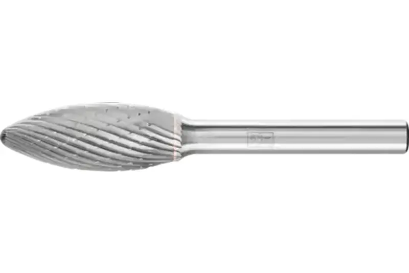 Stopková fréza z tvrdokovu Pferd B 1230/6 Z3 PLUS - plamienkový tvar (PF4007220046111)