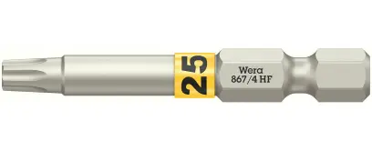 Wera 060509 Skrutkovací bit 1/4" TX 25 867/4 Torx® HF s pridržiavacou funkciou (W05060509001)