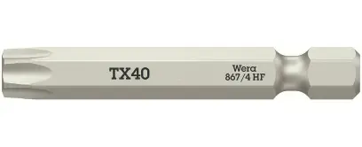 Wera 060511 Skrutkovací bit 1/4" TX 40 867/4 Torx® HF s pridržiavacou funkciou (W05060511001)