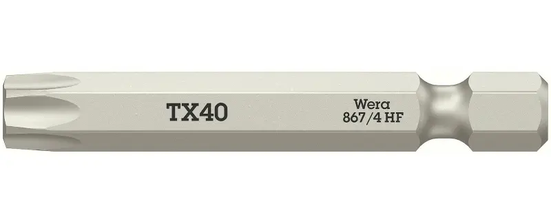 Wera 060511 Skrutkovací bit 1/4" TX 40 867/4 Torx® HF s pridržiavacou funkciou (W05060511001)