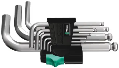 Wera 133163 Sada šesťhranných kľúčov Wera 950/9 Hex-Plus 3, chrómovaná (9 ks) (W05133163001)