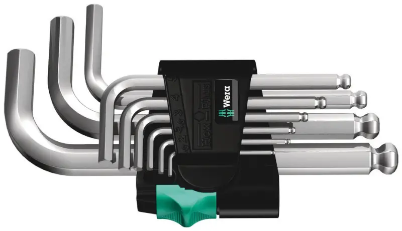Wera 133163 Sada šesťhranných kľúčov Wera 950/9 Hex-Plus 3, chrómovaná (9 ks) (W05133163001)