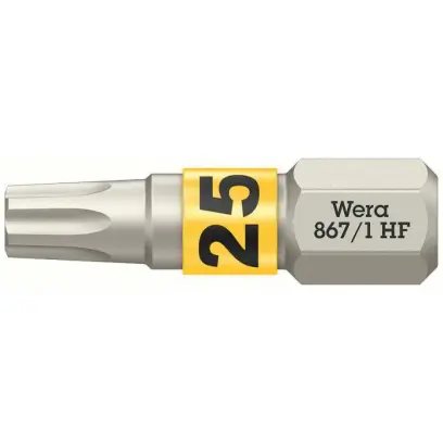 Wera 066143 Šroubovací bit 1/4" TX 25 867/1 Torx® HF s přidržovací funkcí (W05066143001)
