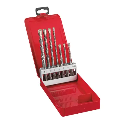 Vrtáky SDS-Plus Milwaukee M2 (dvoubřité) průměr 5 ÷ 12 mm Sada 7 ks v kazetě (MI4932352339)