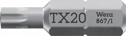 Wera 066487 Šroubovací bit 1/4" TX 20 x 25 mm typ 867/1 TORX® (W05066487001)