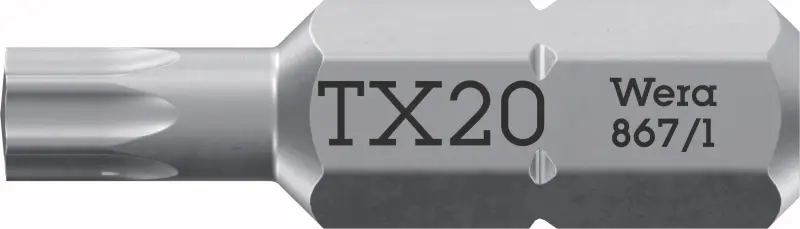 Wera 066487 Šroubovací bit 1/4" TX 20 x 25 mm typ 867/1 TORX® (W05066487001)