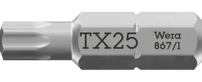 Wera 066488 Skrutkovací bit 1/4" TX 25x25 mm typ 867/1 TORX® (W05066488001)