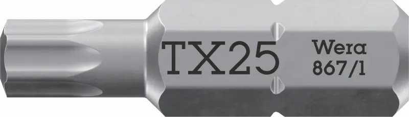 Wera 066488 Šroubovací bit 1/4" TX 25 x 25 mm typ 867/1 TORX® (W05066488001)