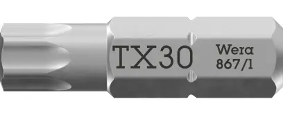 Wera 066490 Skrutkovací bit 1/4" TX 30x25 mm typ 867/1 TORX® (W05066490001)