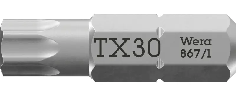Wera 066490 Skrutkovací bit 1/4" TX 30x25 mm typ 867/1 TORX® (W05066490001)