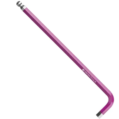 Zástrčný kľúč Rainbow inbus 8 mm PB Swiss Tools 212.L 8 PU guľová hlava, dlhý, DIN 911L, fialová (EDE59570080)