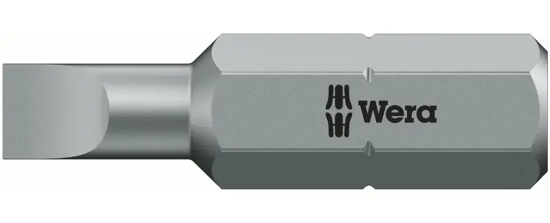 Wera 072057 Skrutkovací bit 0,8 x 5,5 – 800/1 Z (1/4 Hex), 25 mm, pre skrutky s rovnou drážkou (W05072057001)