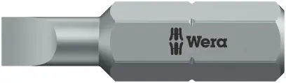 Wera 072063 Bit 1,2 x 8,0 - 800/1 Z. Šroubovací bit 1/4 Hex, 25 mm, pro šrouby s rovnou drážkou (W05072063001)
