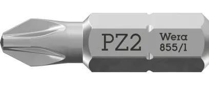 Wera 072082 Skrutkovací bit 1/4" Hex PZ 2 x 25 mm, typ 855/1 Z pre krížové skrutky Pozidriv (W05072082001)