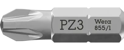 Wera 072084 Skrutkovací bit 1/4" Hex PZ 3 x 25 mm, typ 855/1 Z pre krížové skrutky Pozidriv (W05072084001)