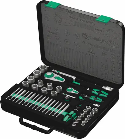 Wera 160785 Račňová sada Zyklop, upínacia časť 1/4" metrická - 43 ks (W05160785001)