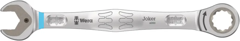 Wera 073286 Očkoplochý ráčnový klíč 11/16" 6000 Joker, palcový (W05073286001)