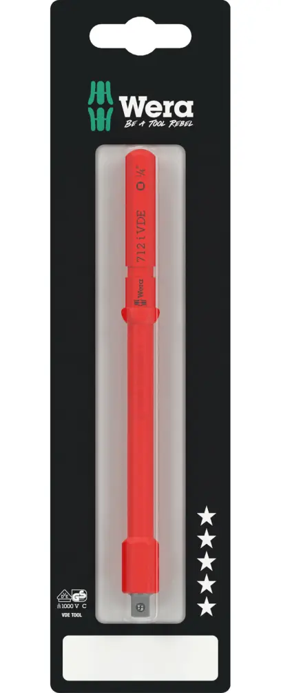Wera 073702 Adaptér na čepele 6hrán 9mm x 4hran 1/4" (W05073702001)