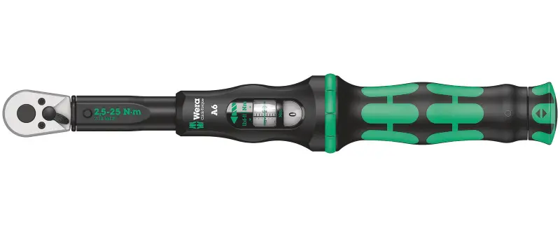 Wera 075605 Momentový kľúč Wera Click-Torque A 6 s prepínacou račňou 1/4" - šesťhran (2,5 - 25 Nm) (W05075605001)