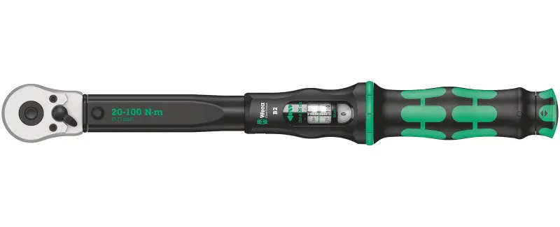 Wera 075611 Momentový kľúč Wera Click-Torque B 2 s prepínacou račňou 3/8" (20 - 100 Nm) (W05075611001)