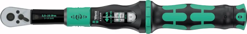 Wera 075690 Momentový klíč Wera Click-Torque Lock A 5 s přepínací ráčnou 1/4" (2,5 ÷ 25 Nm) (W05075690001)