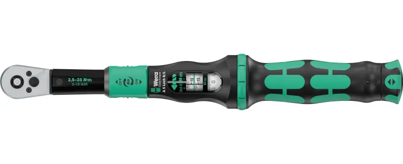 Wera 075693 Momentový kľúč Wera Click-Torque Lock A 5 R/L s prepínacou račňou 1/4" (2,5 ÷ 25 Nm) (W05075693001)