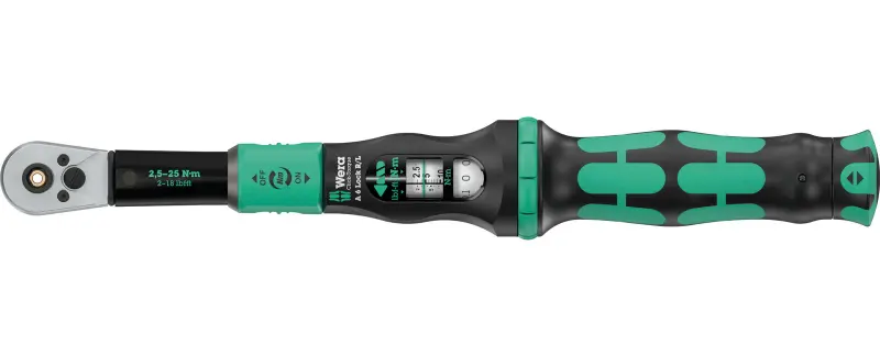Wera 075694 Momentový kľúč Wera Click-Torque Lock A 6 R/L s prepínacou račňou 1/4" (2,5 ÷ 25 Nm) (W05075694001)