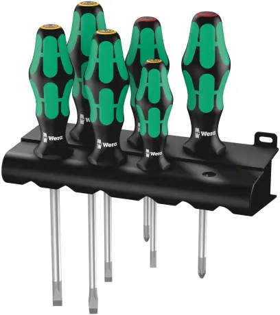 Wera 105650 Sada plochých/krížových PH skrutkovačov Kraftform Plus 334/6, Lasertip (W05105650001)