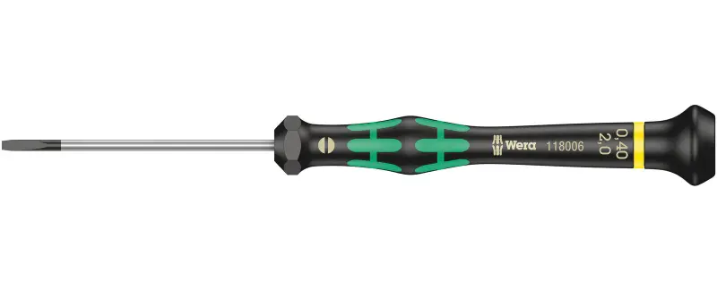 Wera 118006 Skrutkovač plochý 0,4x2x60 mm na použitie v elektronike Kraftform Micro typ 2035 (W05118006001)