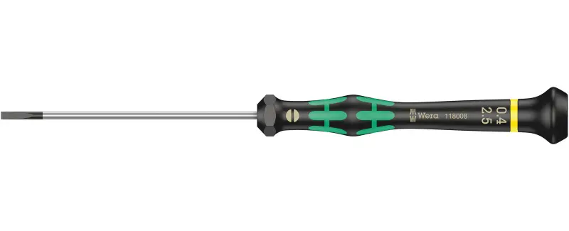 Wera 118008 Skrutkovač plochý 0,4x2,5x80 mm na použitie v elektronike Kraftform Micro typ 2035 (W05118008001)