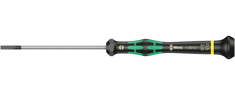 Wera 118010 Skrutkovač plochý 0,5x3x80 mm na použitie v elektronike Kraftform Micro typ 2035 (W05118010001)