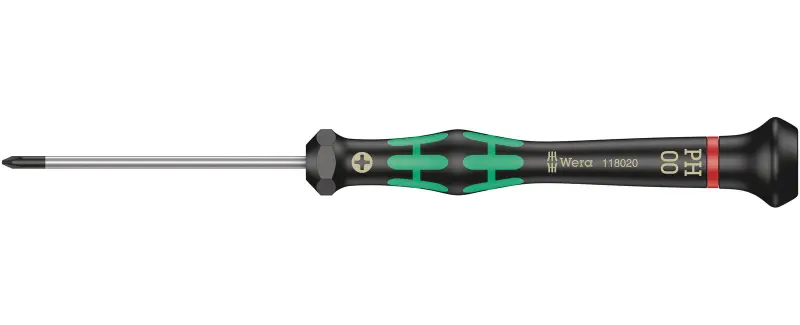 Wera 118020 Skrutkovač krížový PH 00x60 mm na použitie v elektronike Kraftform Micro typ 2050 (W05118020001)