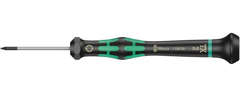Wera 118036 Skrutkovač TORX TX 2x60 mm na použitie v elektronike Kraftform Micro typ 2067 (W05118036001)