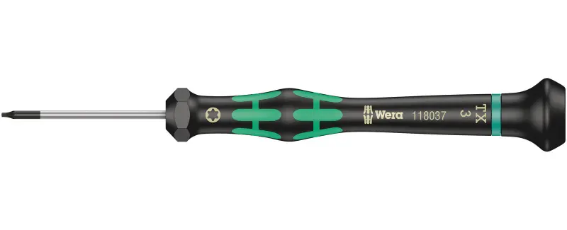 Wera 118037 Skrutkovač TORX TX 3x60 mm na použitie v elektronike Kraftform Micro typ 2067 (W05118037001)