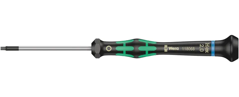 Wera 118068 Skrutkovač šesťhranný 2x60 mm na použitie v elektronike Kraftform Micro typ 2054 (W05118068001)