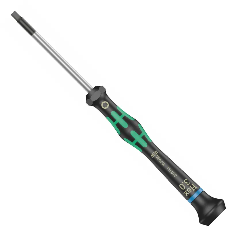 Wera 118072 Skrutkovač šesťhranný 3x60 mm na použitie v elektronike Kraftform Micro typ 2054 (W05118072001)