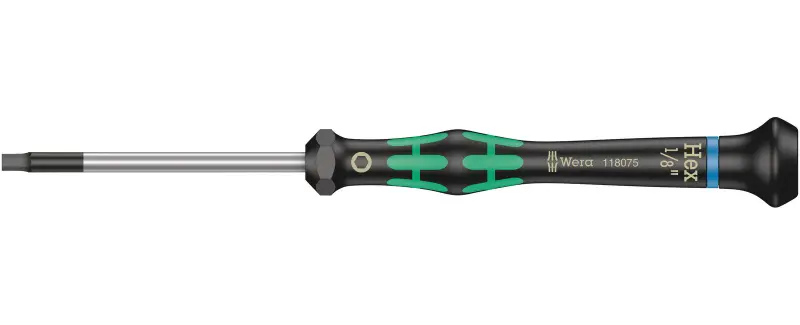 Wera 118075 Skrutkovač šesťhranný 1/8"x60 mm na použitie v elektronike Kraftform Micro typ 2054, palcový (W05118075001)