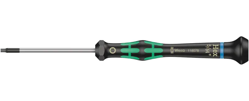 Wera 118078 Skrutkovač šesťhranný 5/64"x60 mm na použitie v elektronike Kraftform Micro typ 2054, palcový (W05118078001)