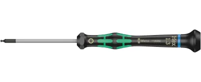 Wera 118089 Skrutkovač šesťhranný 1,3x60 mm s guľovou hlavou na použitie v elektronike Kraftform Micro typ 2052 (W05118089001)