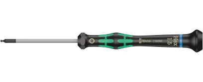 Wera 118090 Skrutkovač šesťhranný 1,5x60 mm s guľovou hlavou na použitie v elektronike Kraftform Micro typ 2052 (W05118090001)