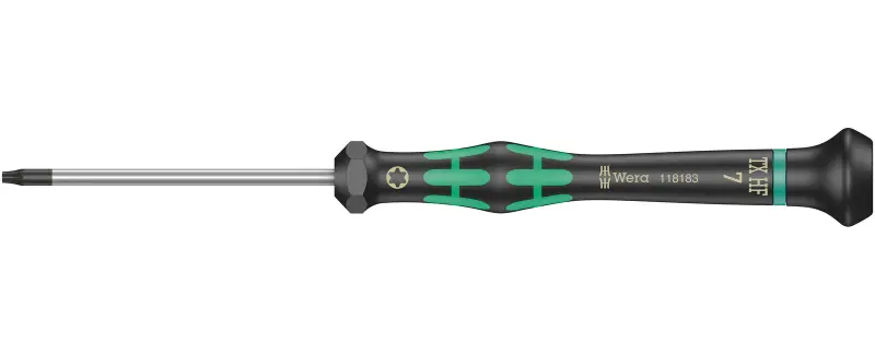Wera 118183 Skrutkovač TORX TX 7 HFx60 mm na použitie v elektronike Kraftform Micro typ 2067, s pridržiavacou funkciou (W05118183001)