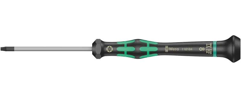 Wera 118184 Skrutkovač TORX TX 8 HFx60 mm na použitie v elektronike Kraftform Micro typ 2067, s pridržiavacou funkciou (W05118184001)