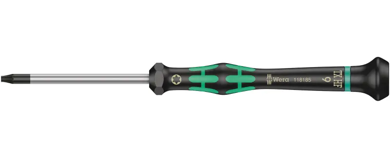 Wera 118185 Skrutkovač TORX TX 9 HFx60 mm na použitie v elektronike Kraftform Micro typ 2067, s pridržiavacou funkciou (W05118185001)